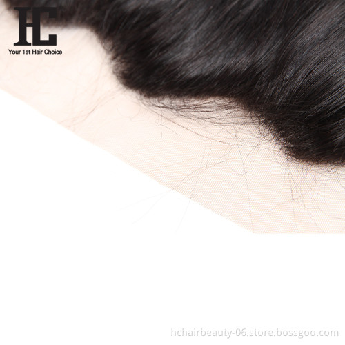 Brazilian Hairs Weave 3 Bundle With Frontal Natural Color Remy Human Hair Body Wave With Frontal